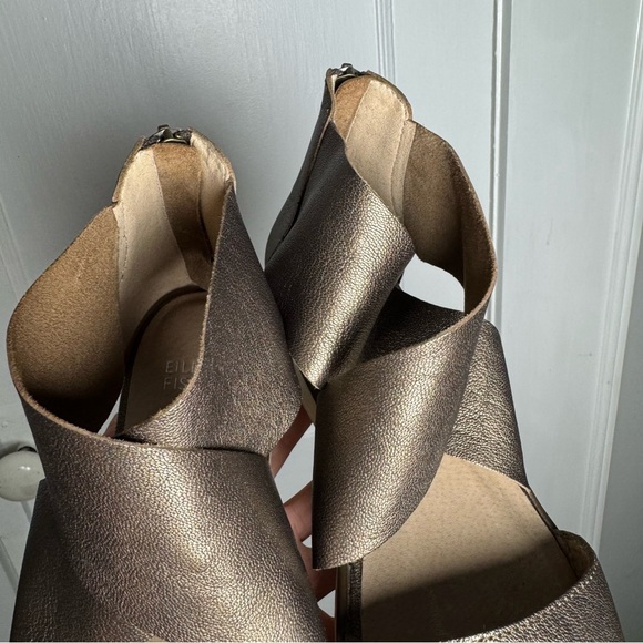Eileen Fisher Closed Toe Women’s Sport Platform Sandal In Metallic Bronze Size 8 - Picture 9 of 11
